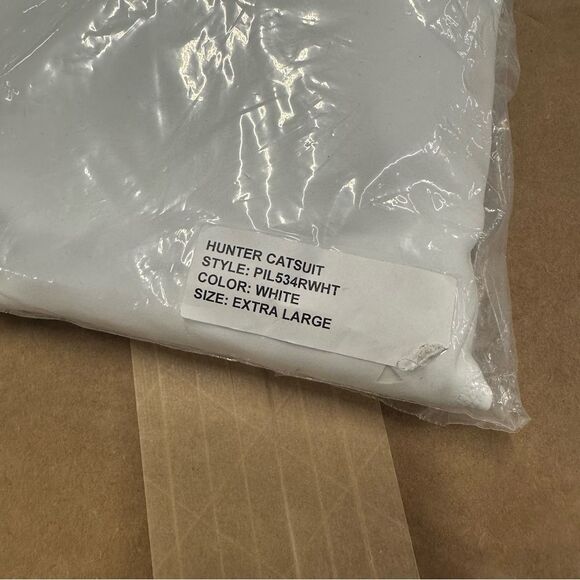 New Gigi C Hunter Jumpsuit Catsuit White XL - Picture 6 of 8